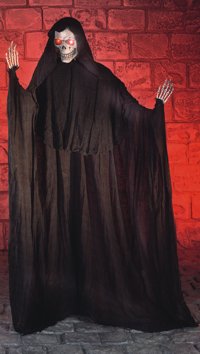 Unbranded Gruesome Horror - 1.6m Grim Reaper w Red Eyes B/O