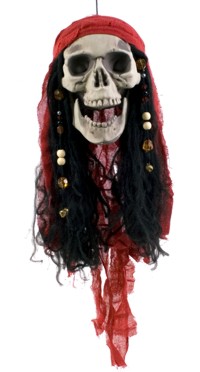 Unbranded Gruesome Horror - Hanging Jewelled Pirate Skull