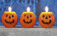 Unbranded Gruesome Horror - Pumpkin Candles (Set of 3)