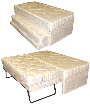 GET 2 BEDS FOR THE PRICE OF 1  This good quality 3ft bed  has another frame and mattress descreetly 