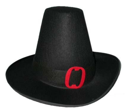 Guy Fawkes hat, black felt