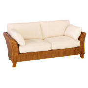 This rattan sofa is from the Guyana set of conservatory furniture.  The conservatory settee is made 