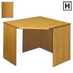 (H) Scandinavian Real Wood Veneer Corner Table-Teak