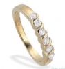 9k gold half eternity ring set with diamonds weighing 0.24 ct