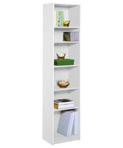 Unbranded Half Width Tall Extra Deep White Bookcase