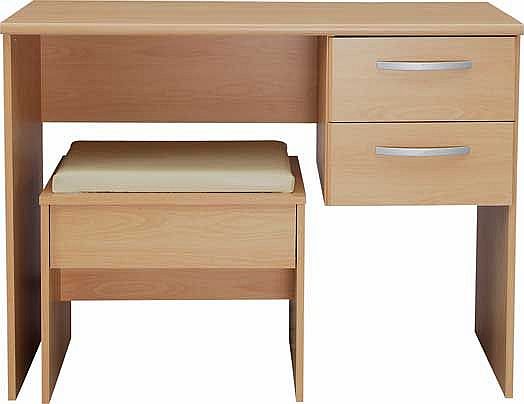 Perfect for your dressing room or bedroom. this elegant dressing table is part of our contemporary Hallingford collection. Beautifully finished with a beech effect. this unit has two spacious drawers with metal runners and comes complete with a match
