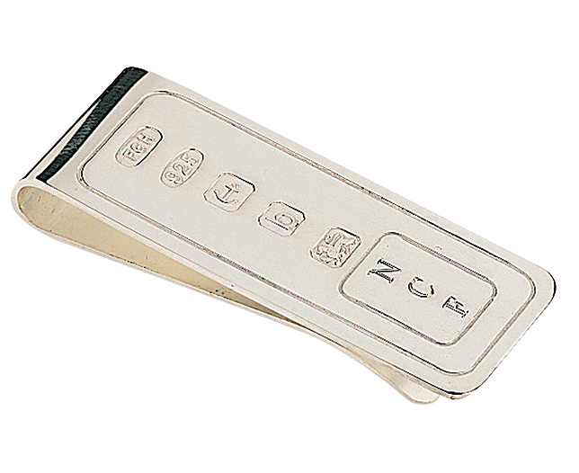 Hallmarked Silver Money Clip. The elegant way to keep banknotes together in a suit pocket or dinner 