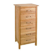 From the Hamilton range of furniture, this narrow chest of drawers complements other items from
