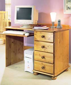 Hampshire Pine Single Pedestal Desk