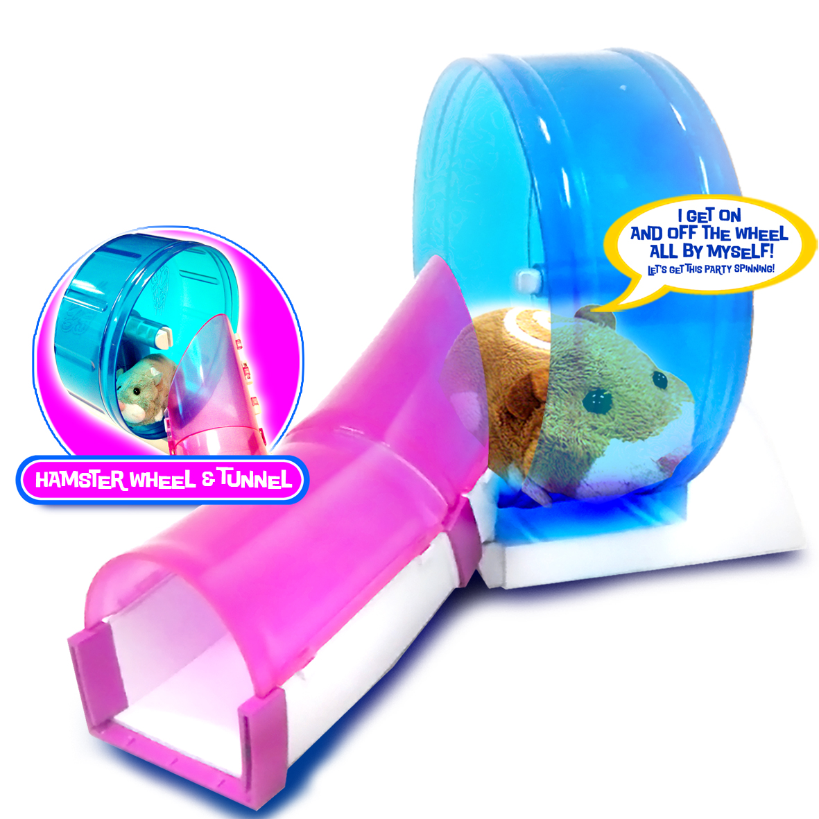 Unbranded Hamster Add-on Playset-hamster Wheel and Tunnel