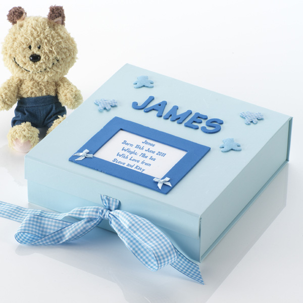 Unbranded Handmade Personalised Baby Memory Box Large