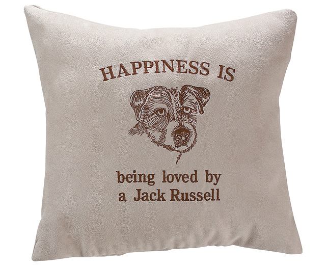 Unbranded Happiness Dog Cushions - Jack Russell
