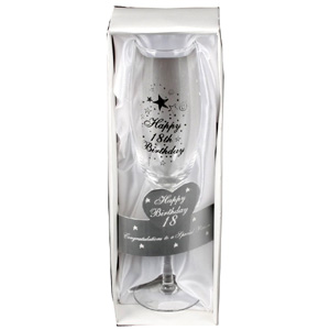 This 18th Birthday Champagne Flute makes an ideal gift for a very special someone celebrating their 