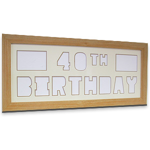 Unbranded Happy 40th Birthday Create a Pix Mount Photo Frame