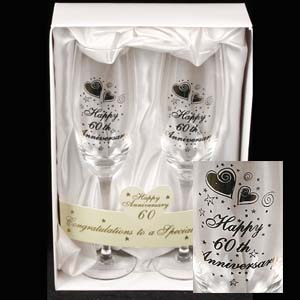 Unbranded Happy 60th Anniversary Glasses