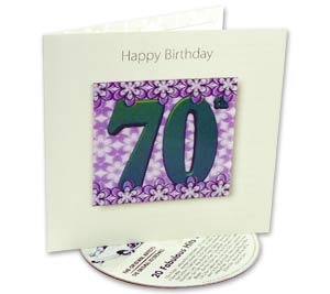 Unbranded Happy 70th Birthday - CD with 3D Greeting Card
