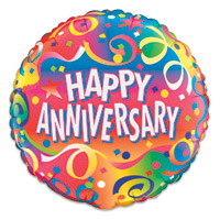 happy anniversary foil balloon