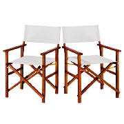 Unbranded Hardwood Directors Chairs - Linen Slings