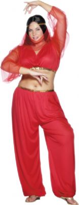 Harem Costume Red Fuller Figure