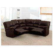 Unbranded Harlowe Leather Corner Sofa, Brown
