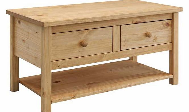 Unbranded Harrington Coffee Table with 2 Drawers - Light