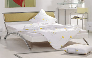 The Hasena Velez has the following features: Assisi legs and Comfort headboard in a Chrome finish