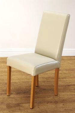 Unbranded Havana Barcelona Ivory Leather Dining Chair -
