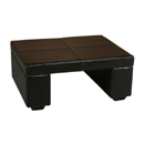 The Havana Leather coffee table is finished in 100 % bycast dark brown leather and the frame is