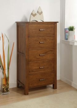 Unbranded Havana Oak 5 Drawer Wellington Chest Of Drawers