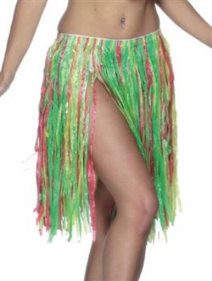 Hawaiian Hula Skirt Multi-Coloured 56cm/22in