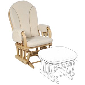 Ideal for nursing or storytelling, this gently rocking chair is made from solid maple with a natural