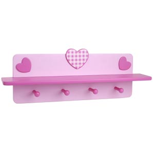 Heart Motif Shelf- Pink
