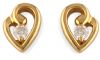 Heart-shaped diamond earrings