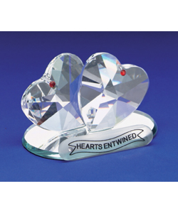 Hearts Entwined Crystal Hearts Ornament