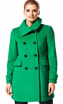 Stylish, double breasted coat with 2 flap pockets. Featuring tab and button fastening on the cuffs and a back vent. Heine Coat Features: Washable 70% Wool, 20% Polyamide, 10% Cashmere Length approx. 82 cm (32 ins)