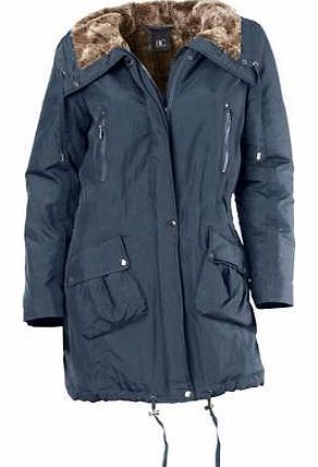 Lovely, woven, faux fur lined parka with a back yoke, zip fastener and decorative snap buttons. Featuring drawstring detail at the collar and hem and plenty of pockets. Heine Parka Features: Lined design Washable 100% Polyamide Padding: 100% Polyeste