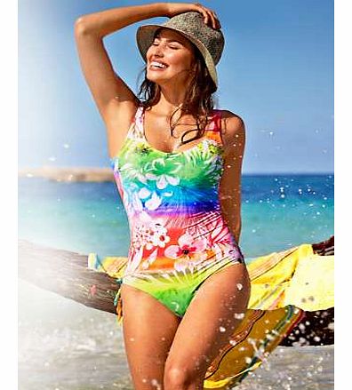 Flirty florals add a playful element to your relaxed beachside look. Fully lined with bust support.Heine Swimsuit Features: Washable 90% Polyamide, 10% Elastane Lining: 82% Polyamide, 18% Elastane