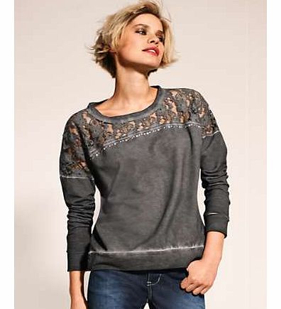 Unbranded Heine Lace Detailed Sweat Top
