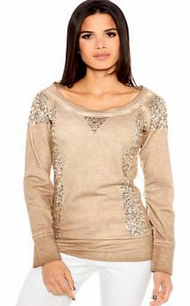 Lovely sequin detailed sweatshirt with a rounded neckline and long raglan sleeves. Heine Top Features: Washable 95% Cotton, 5% Elastane Length approx. 72 cm (28 ins)