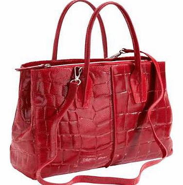 Lovely handbag in a snakeskin design with a magnetic fastening and various internal pockets. Heine Bag Features: Leather Size approx. 36 x 27 x 10 cm (14 x 11 x 4 ins)