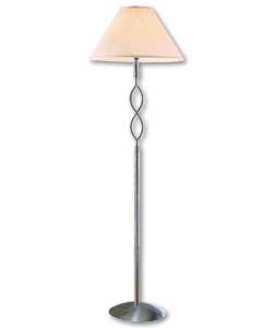 Helix Satin Silver Finish Touch Floor Lamp