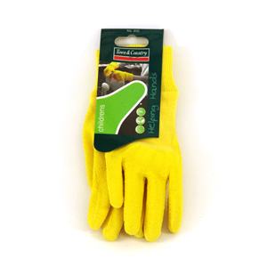 Unbranded Helping Hands Childrens Gardening Glove  Yellow