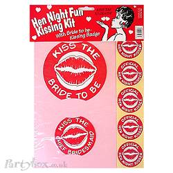 Hen Night kissing sticker kit