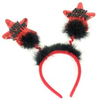 Black, red and fluffy, these boppers are great for everyone on the hen holiday.