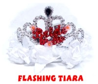 Hen Party: Flashing Bride To Be Tiara Veil Rose