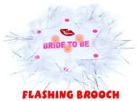 This is a fun little gift for the Bride to Be. Pin this flashing star Bride To Be Brooch to her blou