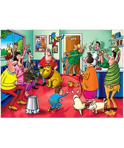 1000 piece puzzle plus free 200 piece puzzle.As the pets and their owners wait patiently in the