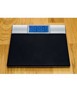 High Capacity 180kg/28 stones slim scale with extra large 45mm blue display.Capacity 180kg/400lb/28s