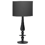 Unbranded High Gloss Spindle Table Lamp, Black