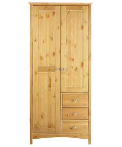 Highgrove 2-Door- 3-Drawer Robe - Pine